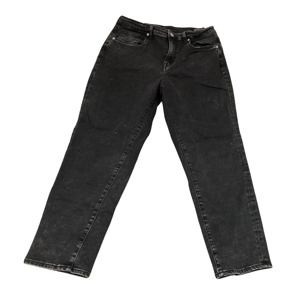 Buffalo Margot Mom‎ Jeans Women 32 Black High Rise Tapered Stretch Denim